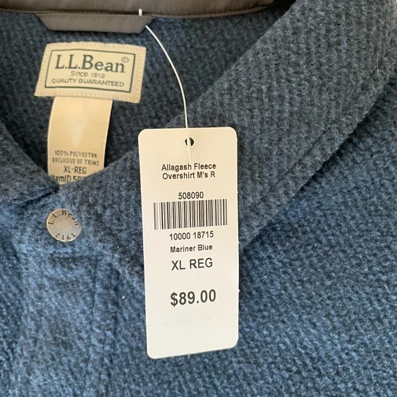 NWT! Men’s LL Bean Fleece Jacket - Picture 7 of 9